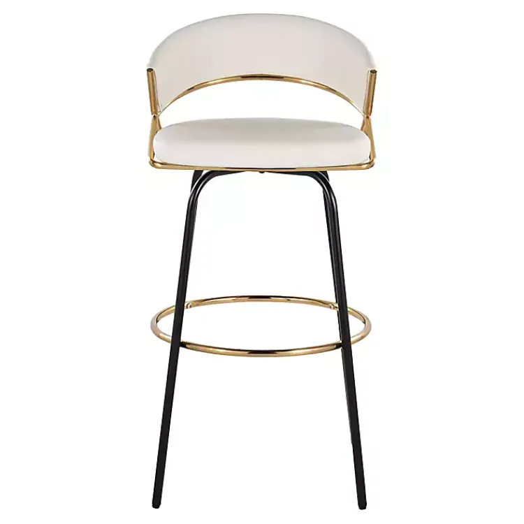 Kirklands Home Remy Swivel Bar Stools, Set of 2 White Hot