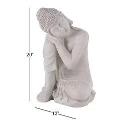 Kirklands Home Resting Buddha Statue Gray Sale
