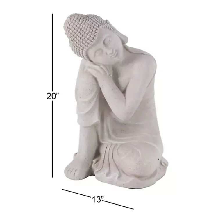 Kirklands Home Resting Buddha Statue Gray Sale
