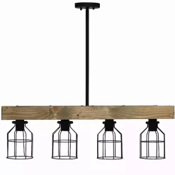 Kirklands Home Restored Wood 4-Light Pendant Light