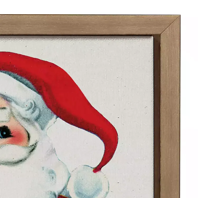 Christmas Art & Wall Decor>Kirklands Home Retro Santa with Martini Framed Canvas Art Print