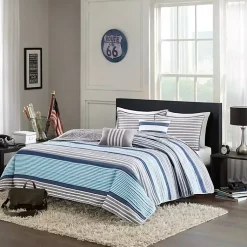 Kirklands Home Reversible Stripes 4-pc. Twin/Twin XL Quilt Set Best