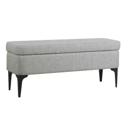 Kirklands Home Ricardo Woven Storage Bench Gray Best