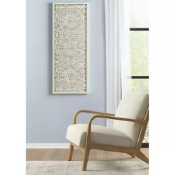 Kirklands Home Rice Paper Henna Medallion Wall Plaque New