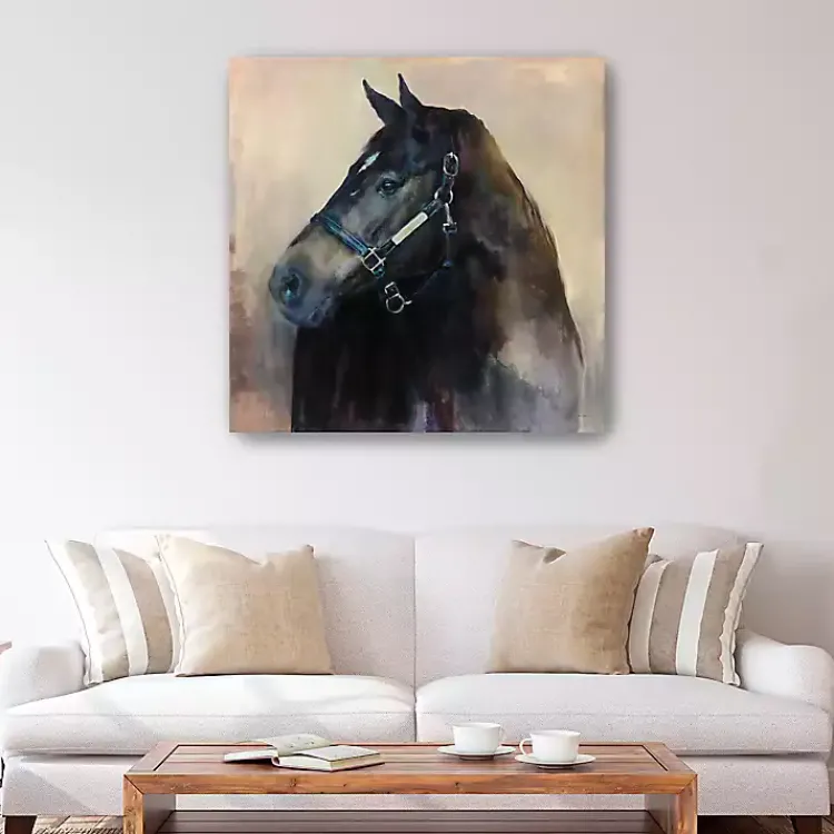 Kirklands Home Ritzy Horse Canvas Art Print New