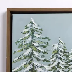 Christmas Art & Wall Decor>Kirklands Home River Winter Scene Framed Canvas Art Print