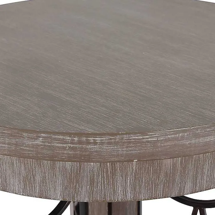 Kirklands Home Roberta Wood Decorative Metal Accent Table Gray Best
