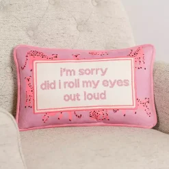 Pillows>Kirklands Home Roll My Eyes Cheetah Lumbar Pillow