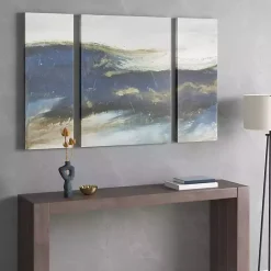 Kirklands Home Rolling Waves Blur Canvas Art Prints, Set of 3 Sale