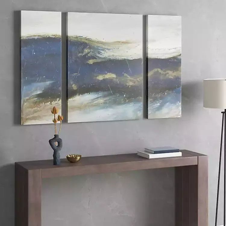 Kirklands Home Rolling Waves Blur Canvas Art Prints, Set of 3 Sale