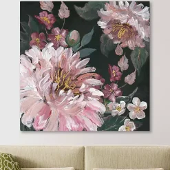 Kirklands Home Romantic Moody Roses Giclee Canvas Art Print New