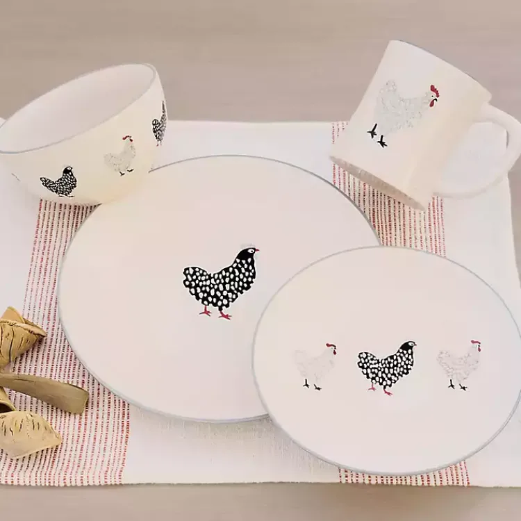 Kirklands Home Rooster Stoneware 16-pc. Dinnerware Set Ivory Online