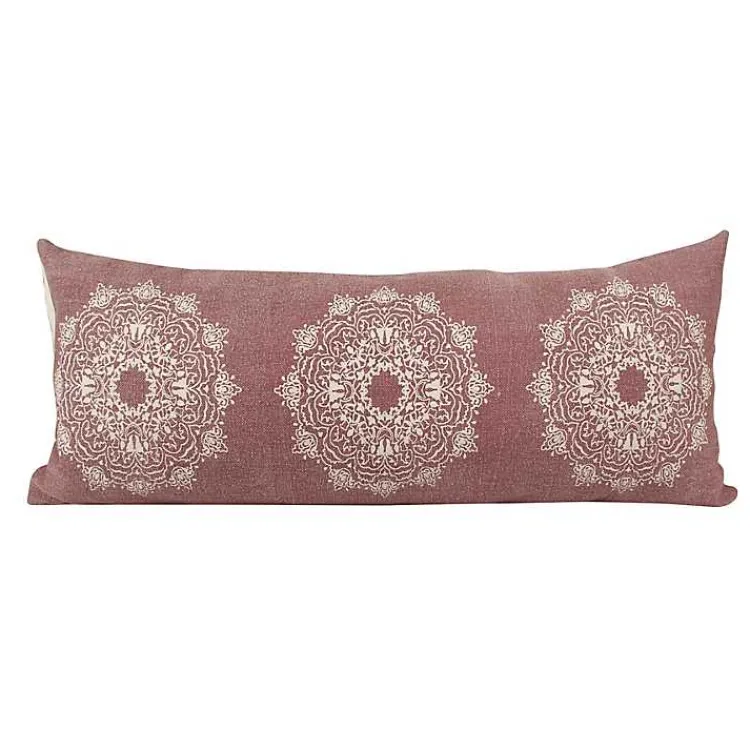 Pillows>Kirklands Home Rose Bohemian Medallion Lumbar Pillow Pink