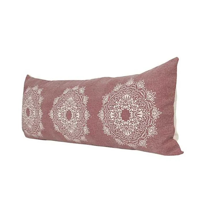 Pillows>Kirklands Home Rose Bohemian Medallion Lumbar Pillow Pink