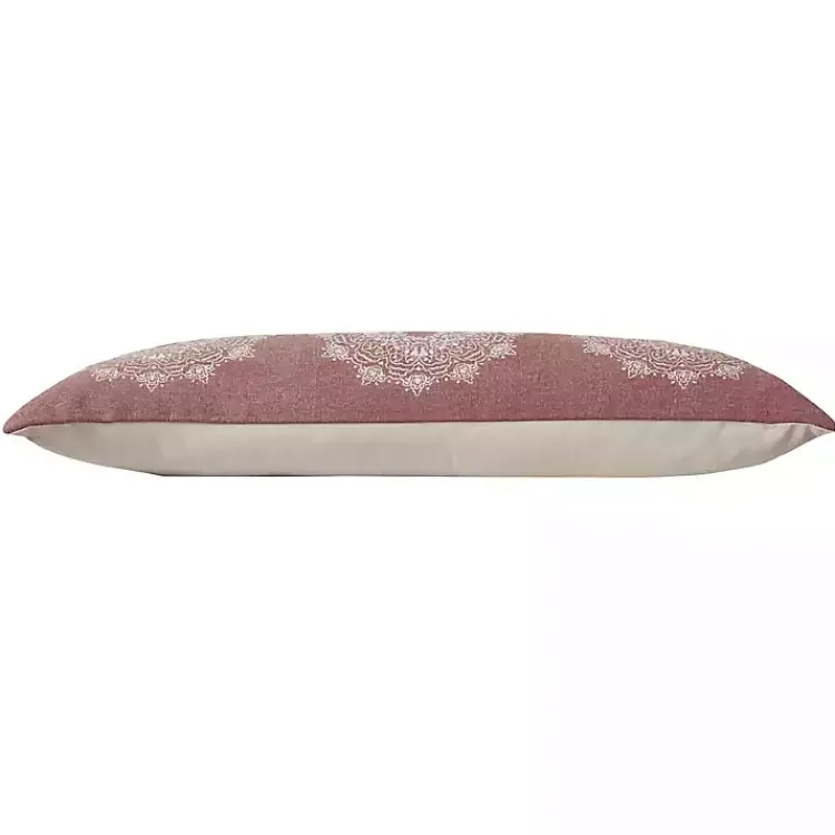 Pillows>Kirklands Home Rose Bohemian Medallion Lumbar Pillow Pink