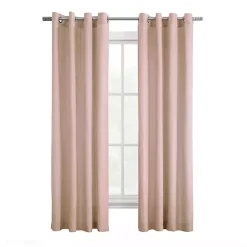 Kirklands Home Rose Crinkle Harmony Curtain Panel, 84 in. Pink New