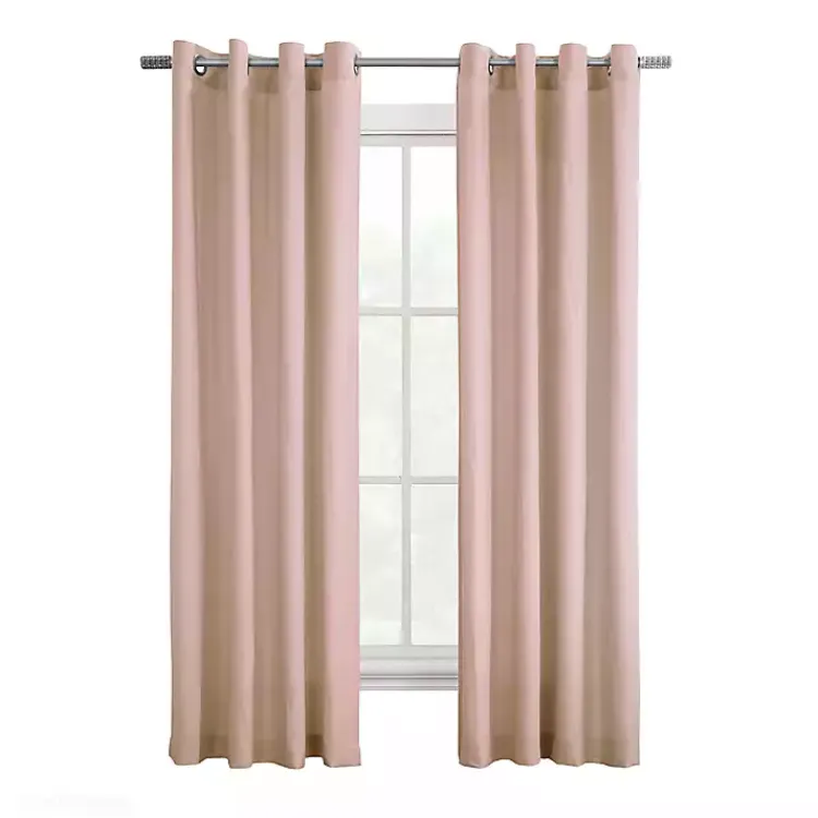 Kirklands Home Rose Crinkle Harmony Curtain Panel, 84 in. Pink New