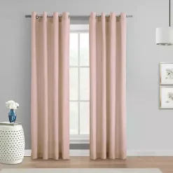 Kirklands Home Rose Crinkle Harmony Curtain Panel, 84 in. Pink New