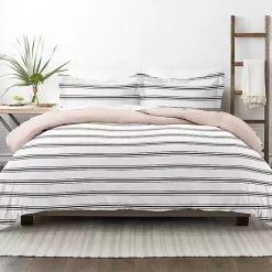 Kirklands Home Rose Pink Echo Stripe 3-pc. King Duvet Cover Set