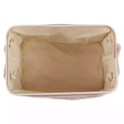 Baskets & Boxes>Kirklands Home Rose Striped Paw Medium Rectangular Pet Bin