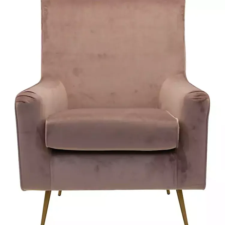 Kirklands Home Rose Velvet Lana Accent Chair Pink