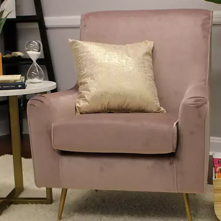 Kirklands Home Rose Velvet Lana Accent Chair Pink