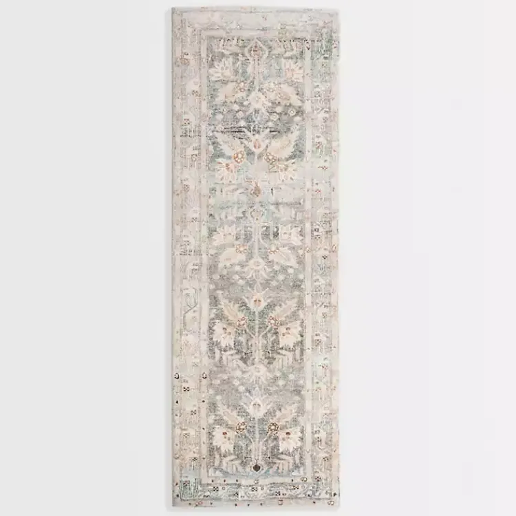 Kirklands Home Rosette Denim Runner New