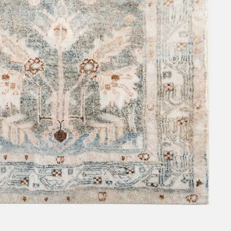 Kirklands Home Rosette Denim Runner New