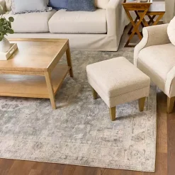 Kirklands Home Rosette Dusty Aqua Area Rug, 7x9 Best
