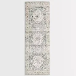 Kirklands Home Rosette Dusty Aqua Runner Discount