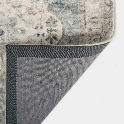 Kirklands Home Rosette Dusty Aqua Runner Discount