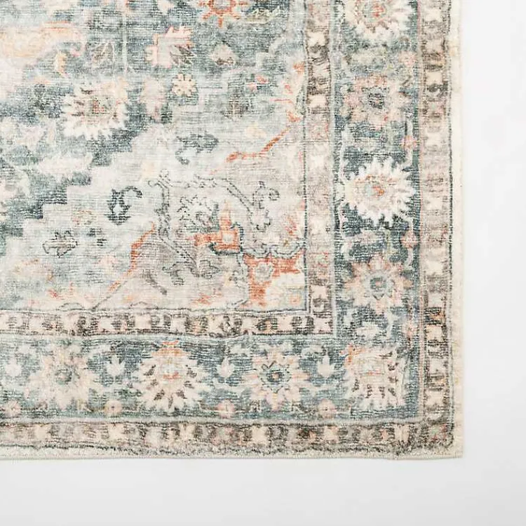 Kirklands Home Rosette Green and Ivory Area Rug, 5x7 Sale