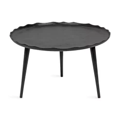 Kirklands Home Round Alessia Coffee Table Black Clearance