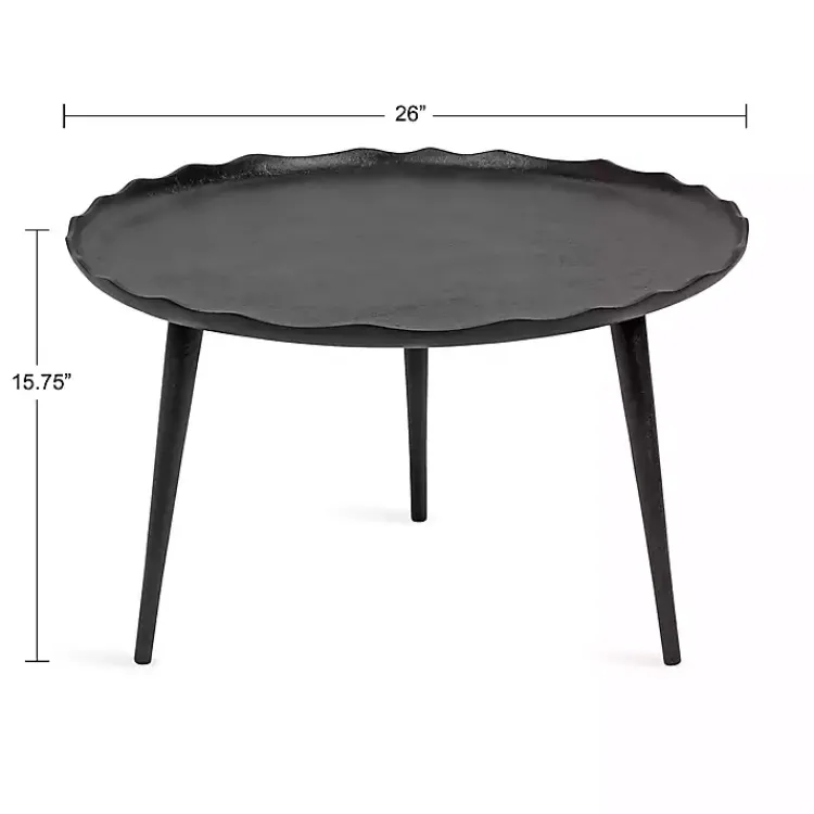 Kirklands Home Round Alessia Coffee Table Black Clearance