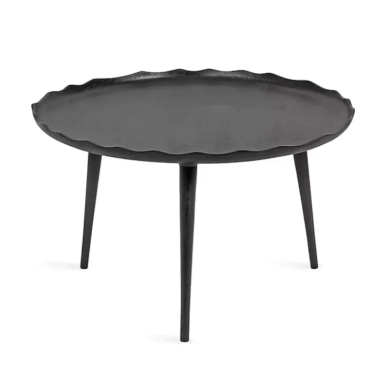 Kirklands Home Round Alessia Coffee Table Black Clearance