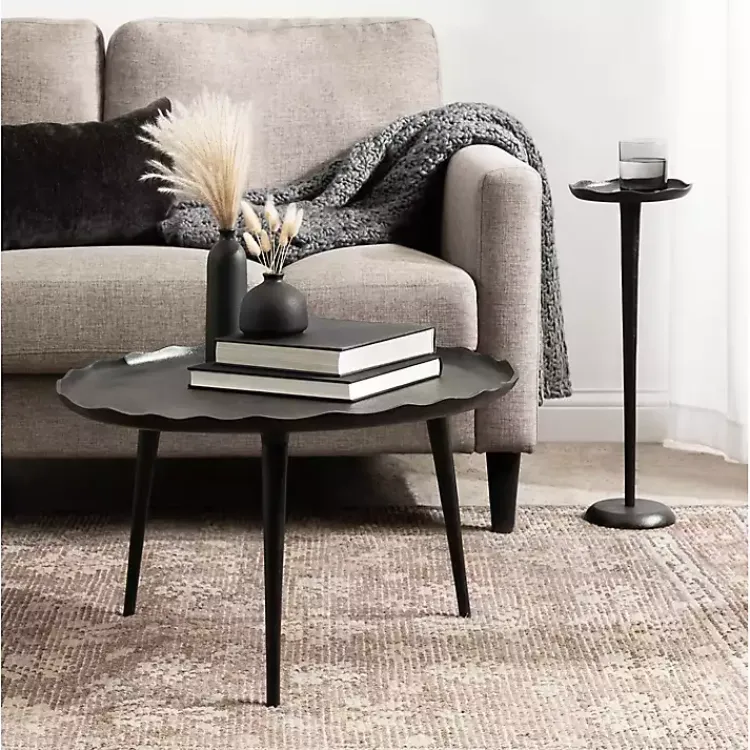 Kirklands Home Round Alessia Coffee Table Black Clearance