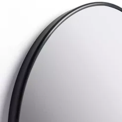 Kirklands Home Round Black Nouveau Linear Wall Mirror, 20 in. Online