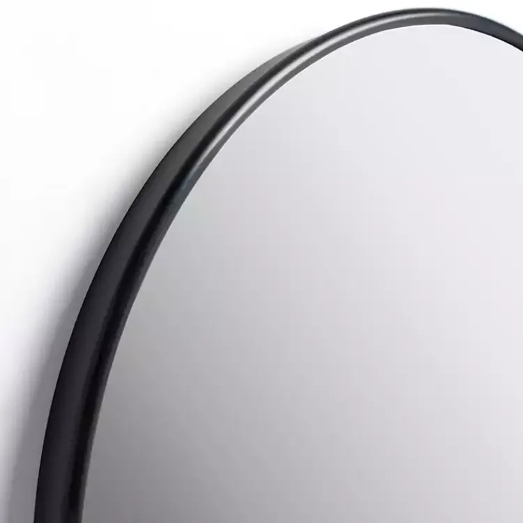 Kirklands Home Round Black Nouveau Linear Wall Mirror, 20 in. Online