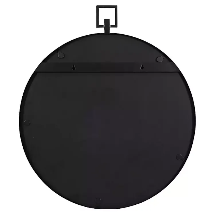 Kirklands Home Round Black Tabb Metal Wall Mirror Online