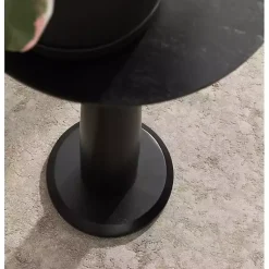 Kirklands Home Round Wood Jess Accent Table Black Best