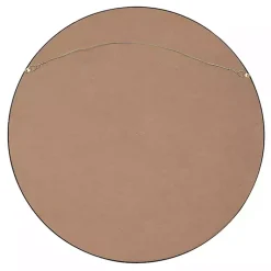 Kirklands Home Round Black Wood Travis Accent Mirror Clearance
