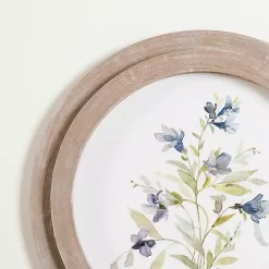 Kirklands Home Round Blue Florals II Framed Art Print