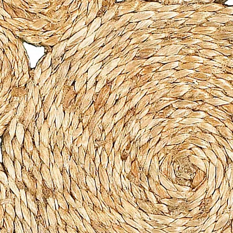 Kirklands Home Round Braided Natural Jute Placemats, Set of 2 Tan