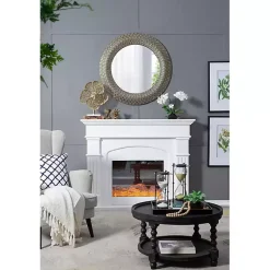 Kirklands Home Round Bronze Woven Texture Wall Mirror Best