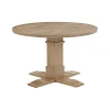Kirklands Home Round Brown Wood Pedestal Base Dining Table Clearance