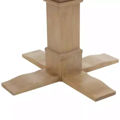 Kirklands Home Round Brown Wood Pedestal Base Dining Table Clearance
