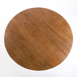 Kirklands Home Round Wood Pedestal Dining Table Brown Online