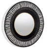 Kirklands Home Round Cantara Black Metal Wall Mirror Sale