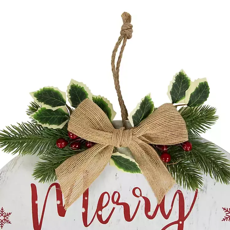 Christmas Art & Wall Decor>Kirklands Home Round Christmas & Holidays Wall Plaques, Set of 2
