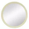 Kirklands Home Round Cream Mango Wood Wall Mirror Best